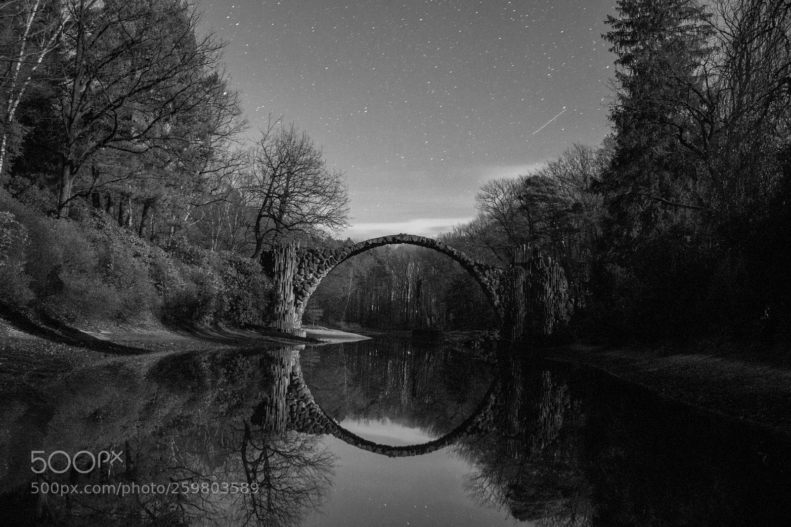 Sony a6000 sample photo. Rakotzbrücke bei nacht photography