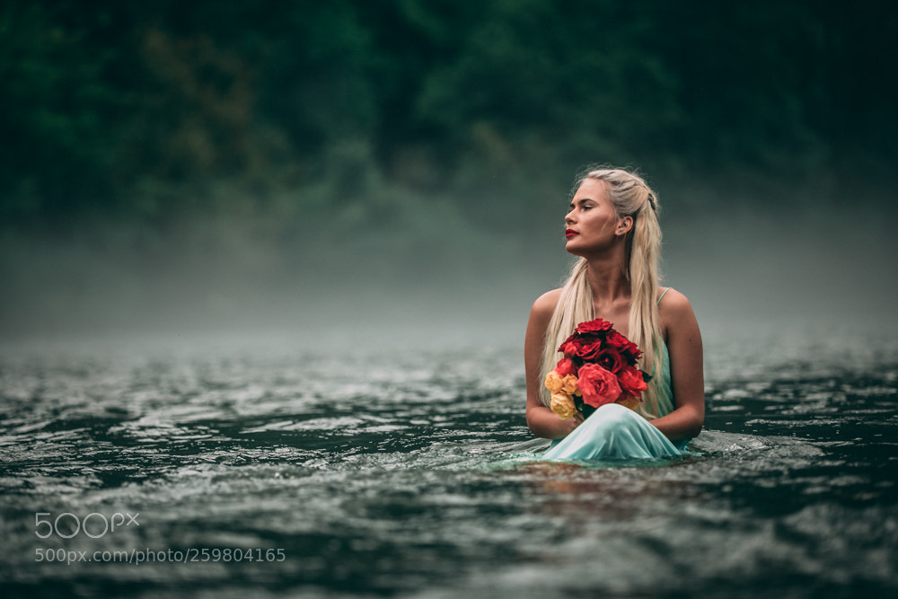 Canon EOS 5D Mark IV sample photo. River woman photography