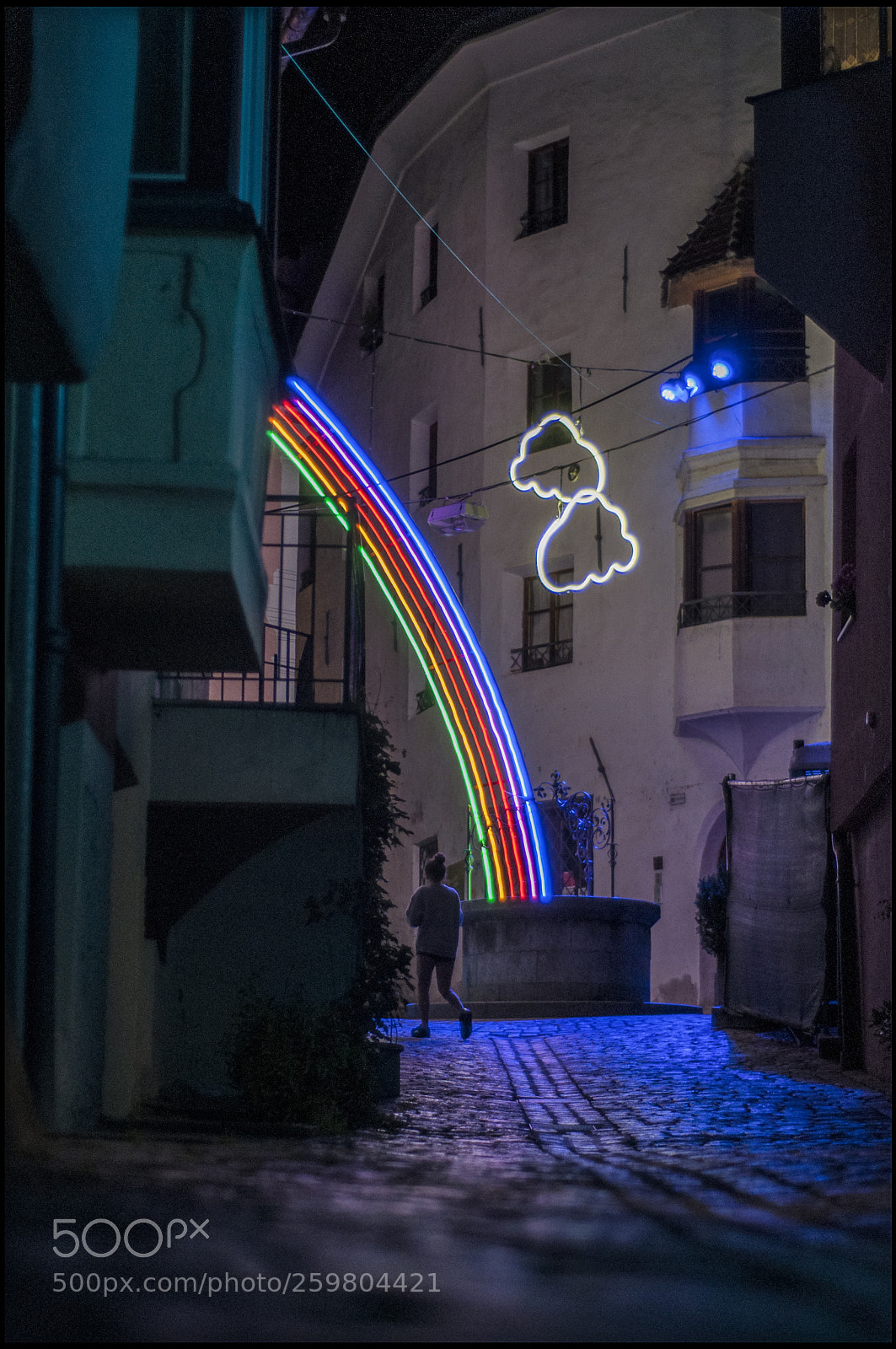 Nikon D90 sample photo. Rainbow in the street photography