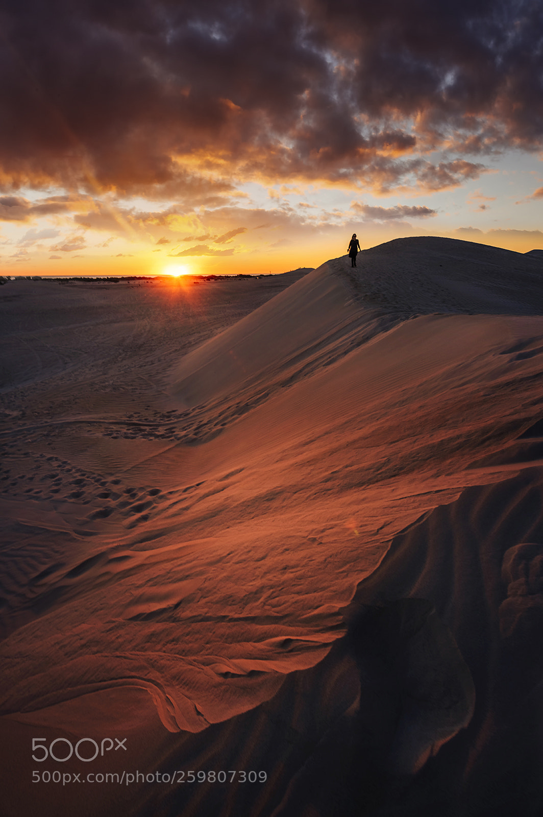 Nikon D810 sample photo. Sunset at sand dunes photography
