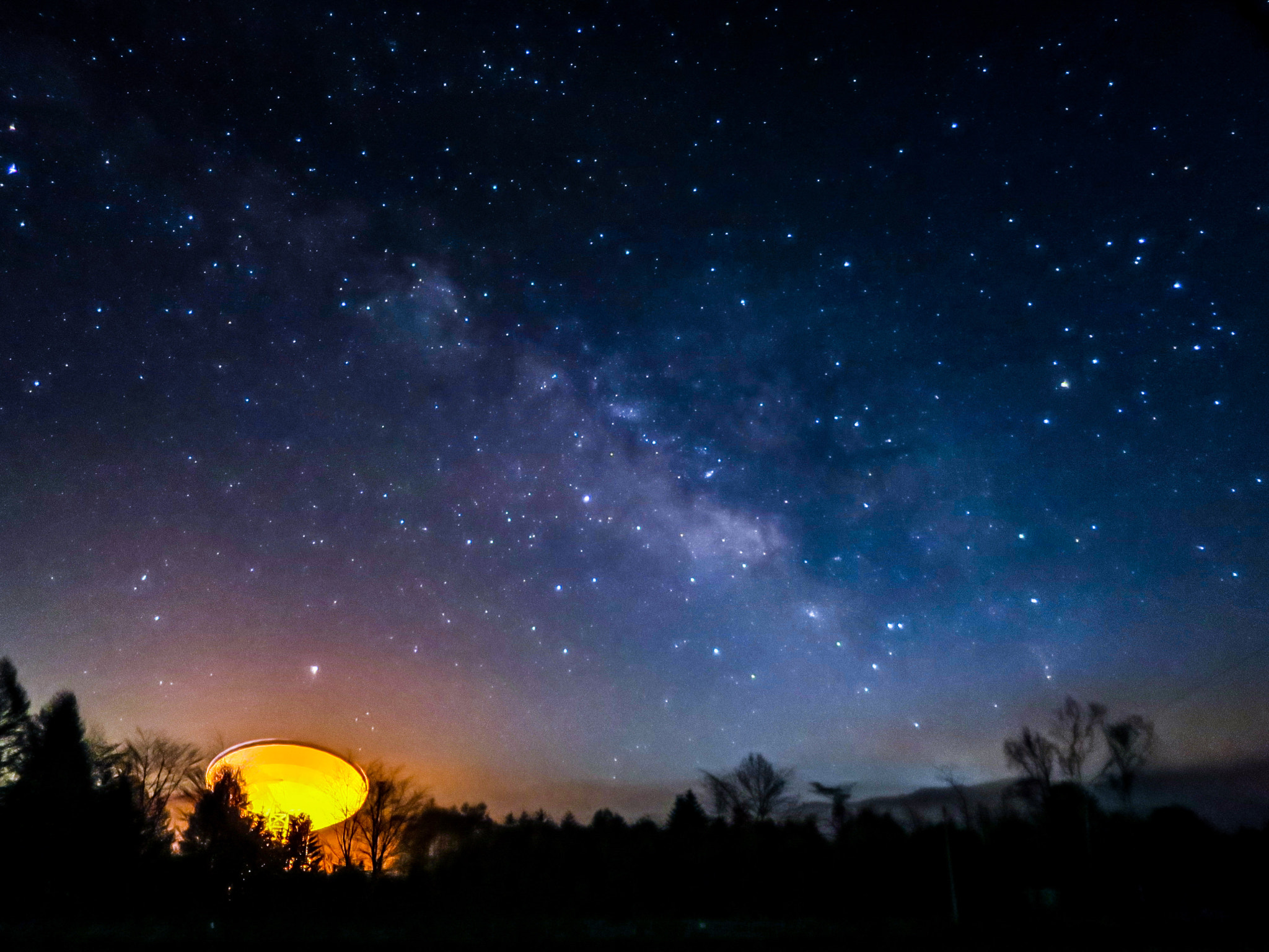 Canon PowerShot S120 sample photo. Radio telescope and milky way-contacting universe? photography