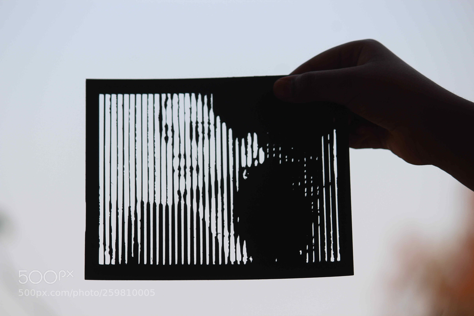 Canon EF-S 55-250mm F4-5.6 IS II sample photo. Striped papercut portraits photography