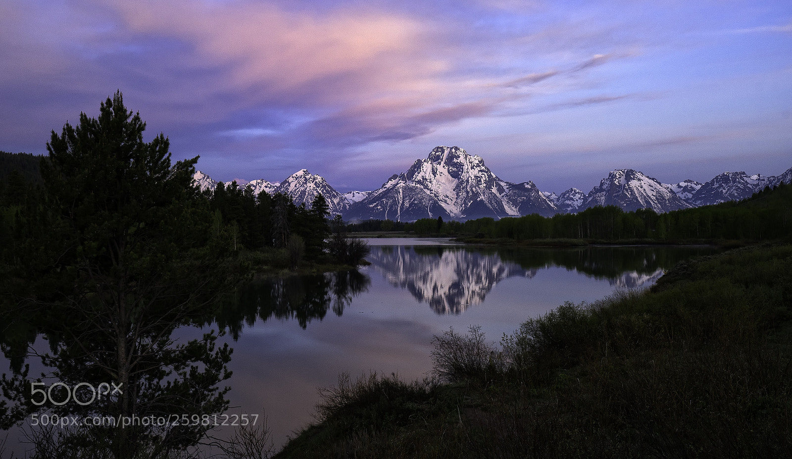 Sony a7 sample photo. Pink sky at oxbow photography