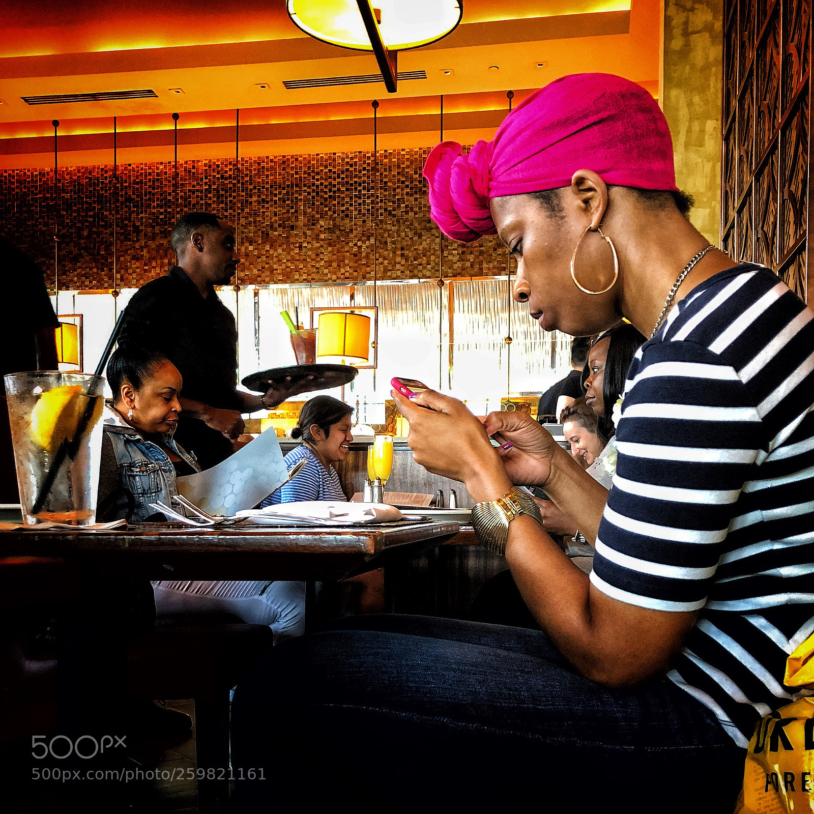 Apple iPhone X sample photo. Red head wrap photography