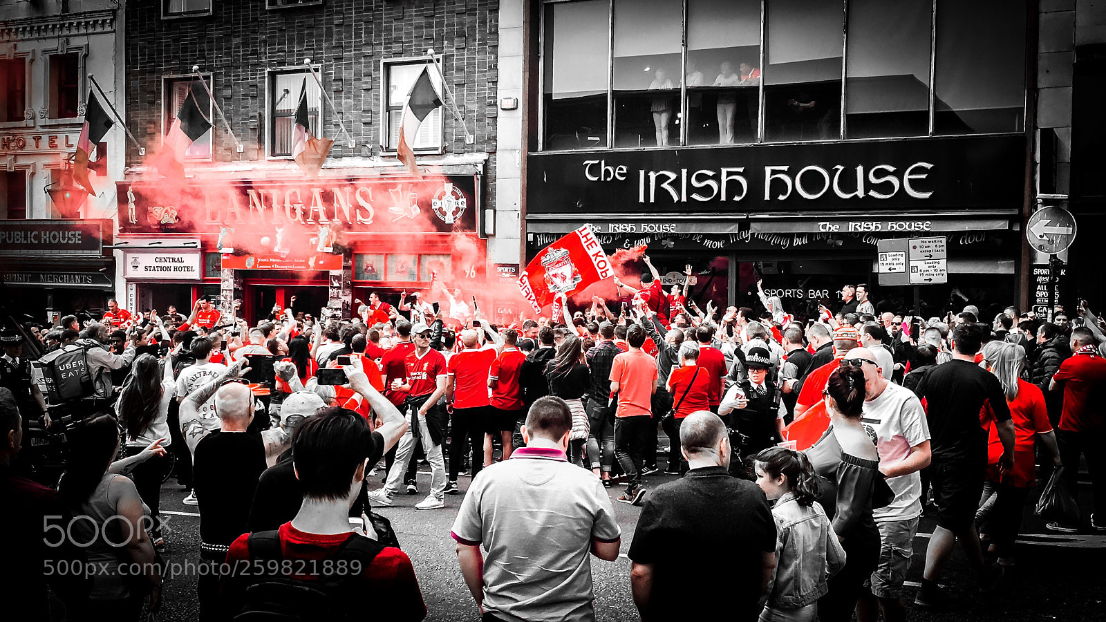 Apple iPhone 6s sample photo. Liverpool fans photography