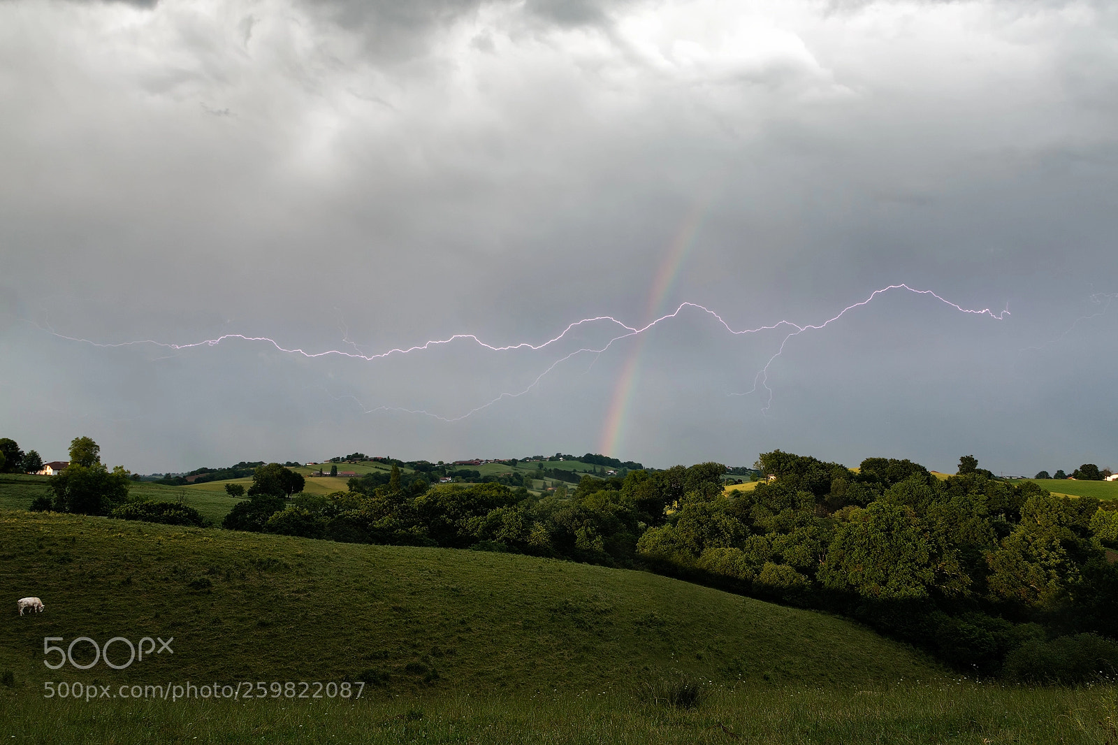 Canon EOS 70D sample photo. Lightning over the rainbow photography