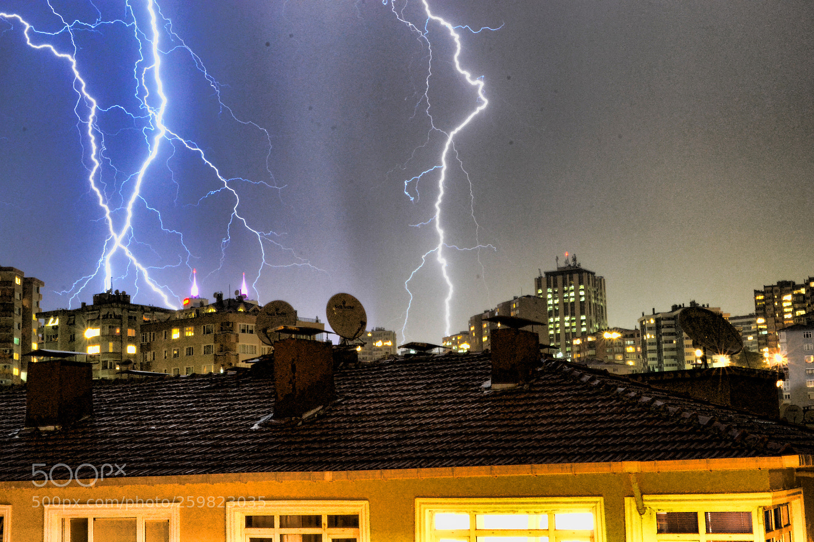 Nikon D3100 sample photo. Lightnings over istanbul photography