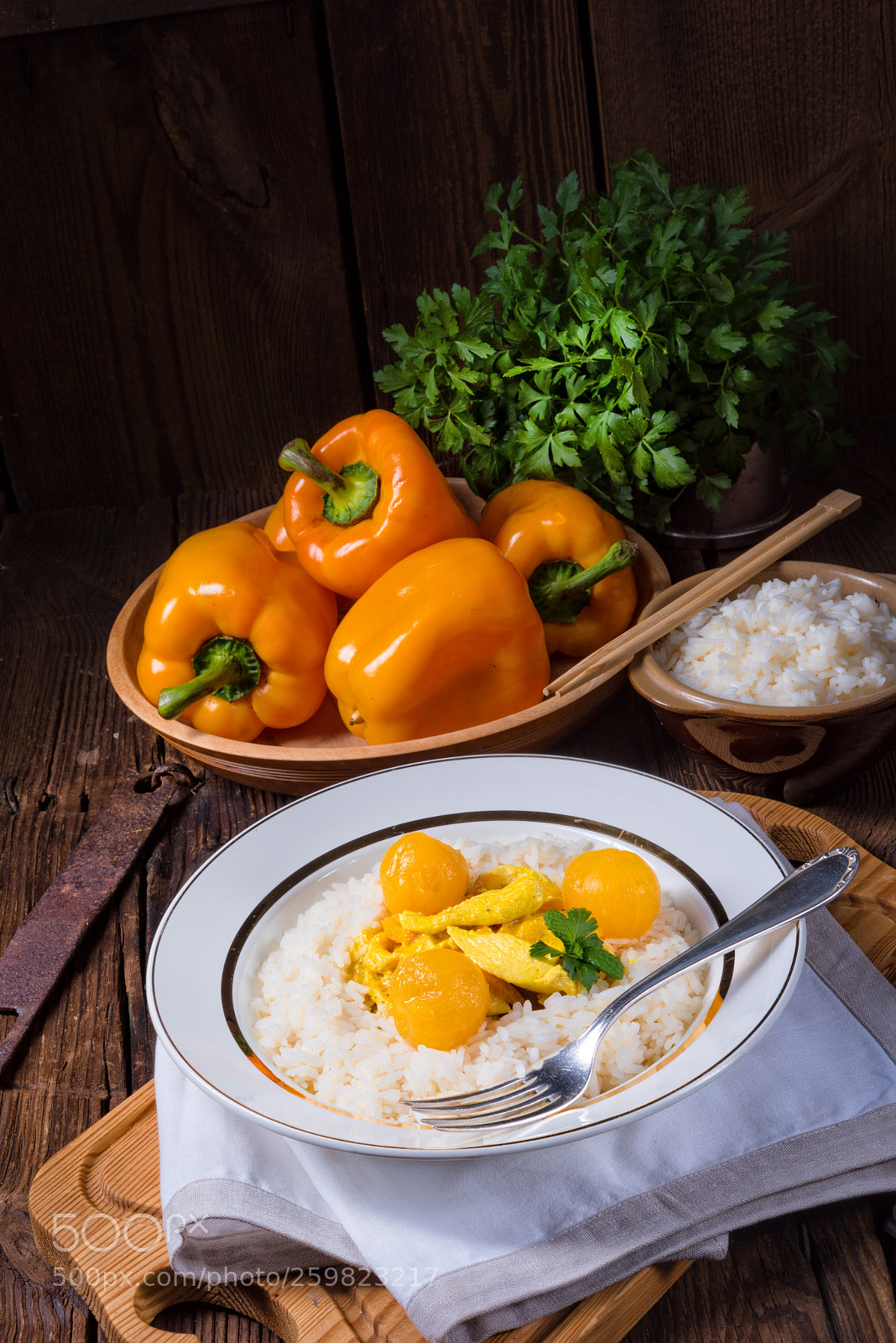 Nikon D810 sample photo. Chicken strips with rice photography