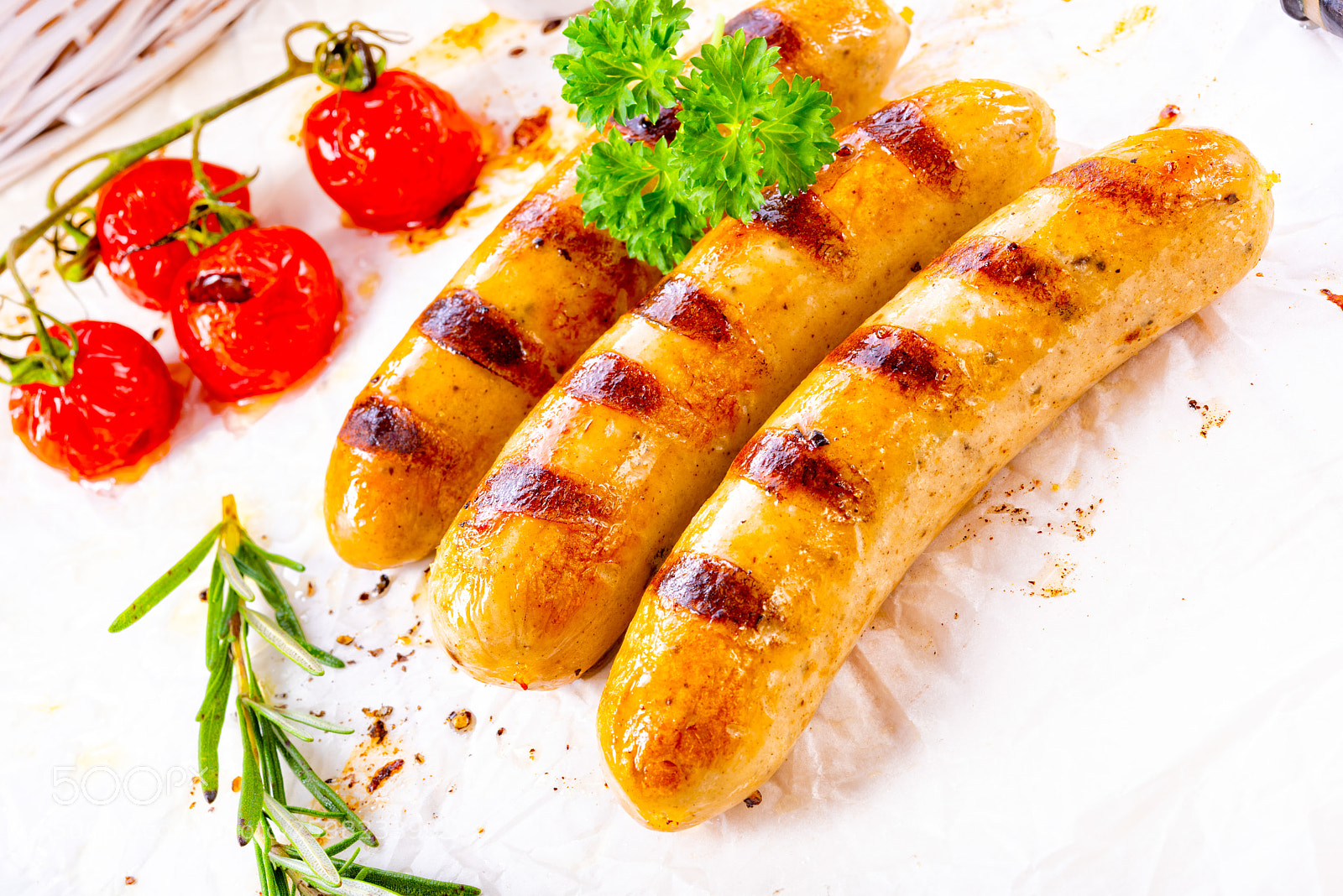 Nikon D810 sample photo. Delicious bratwurst with ketchup photography