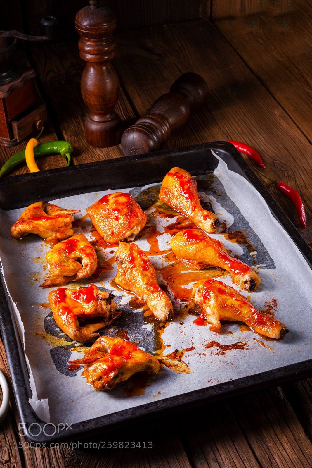 Nikon D810 sample photo. Rustic backed chicken wings,legs photography