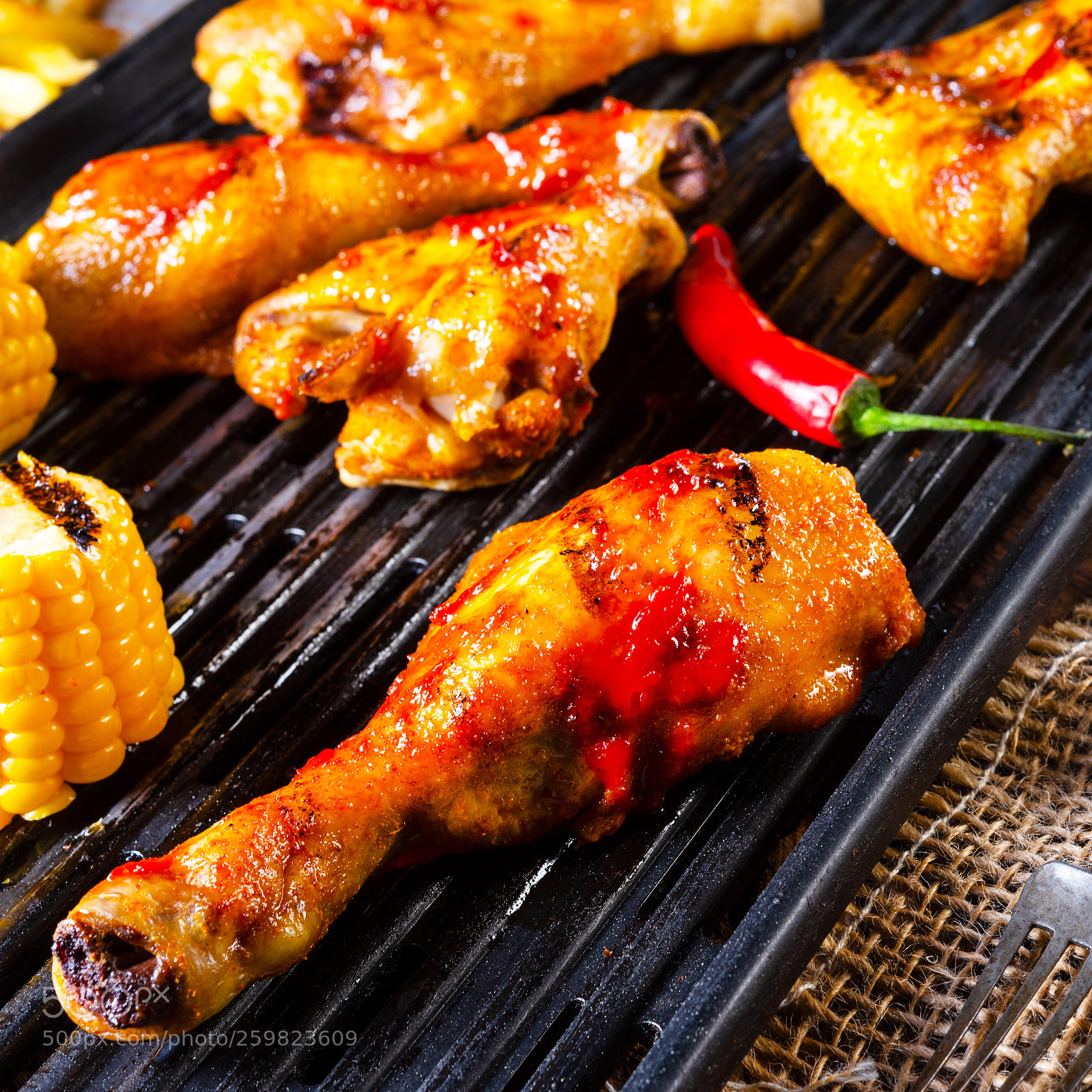 Nikon D810 sample photo. Rustic grilled chicken wings,legs,and photography