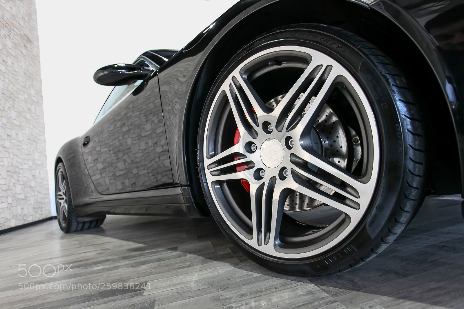 Canon EOS 5D Mark II sample photo. Shiny black sports car photography