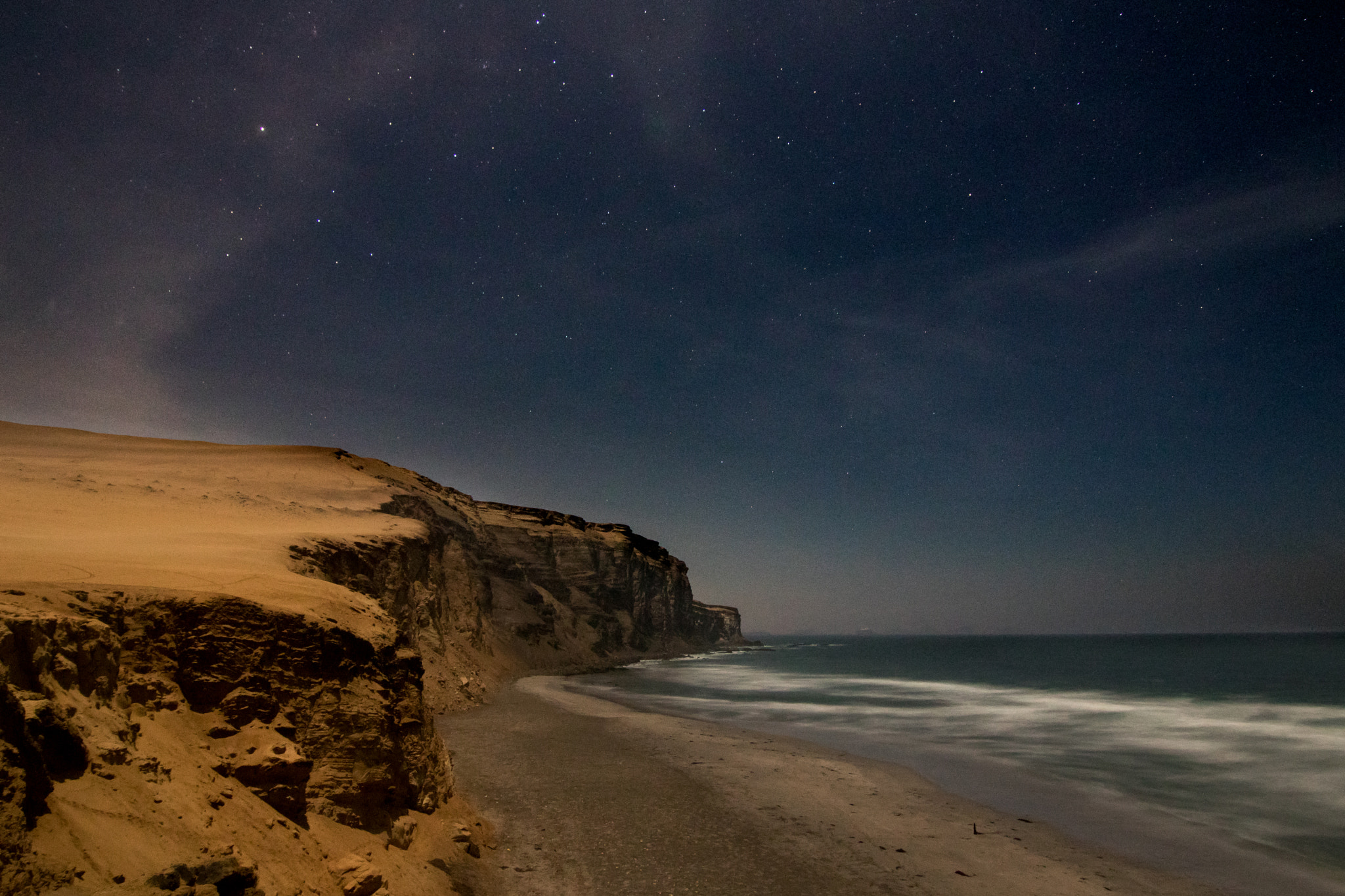 Canon EOS 760D (EOS Rebel T6s / EOS 8000D) sample photo. Arquillo beach (paracas, ica) - lit by full moon photography