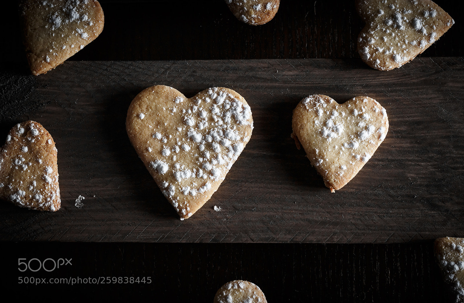 Canon EOS 700D (EOS Rebel T5i / EOS Kiss X7i) sample photo. Cookie hearts with sugar photography