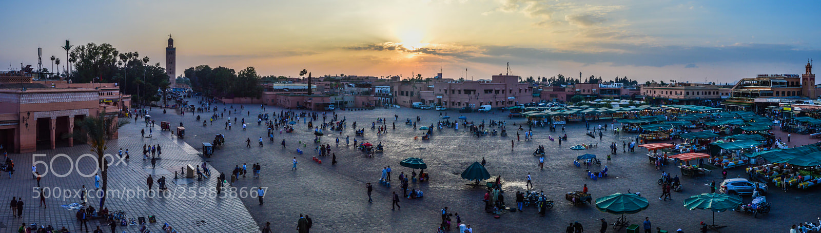 Nikon D3200 sample photo. Sunset on jamaa-el-fna plaza photography