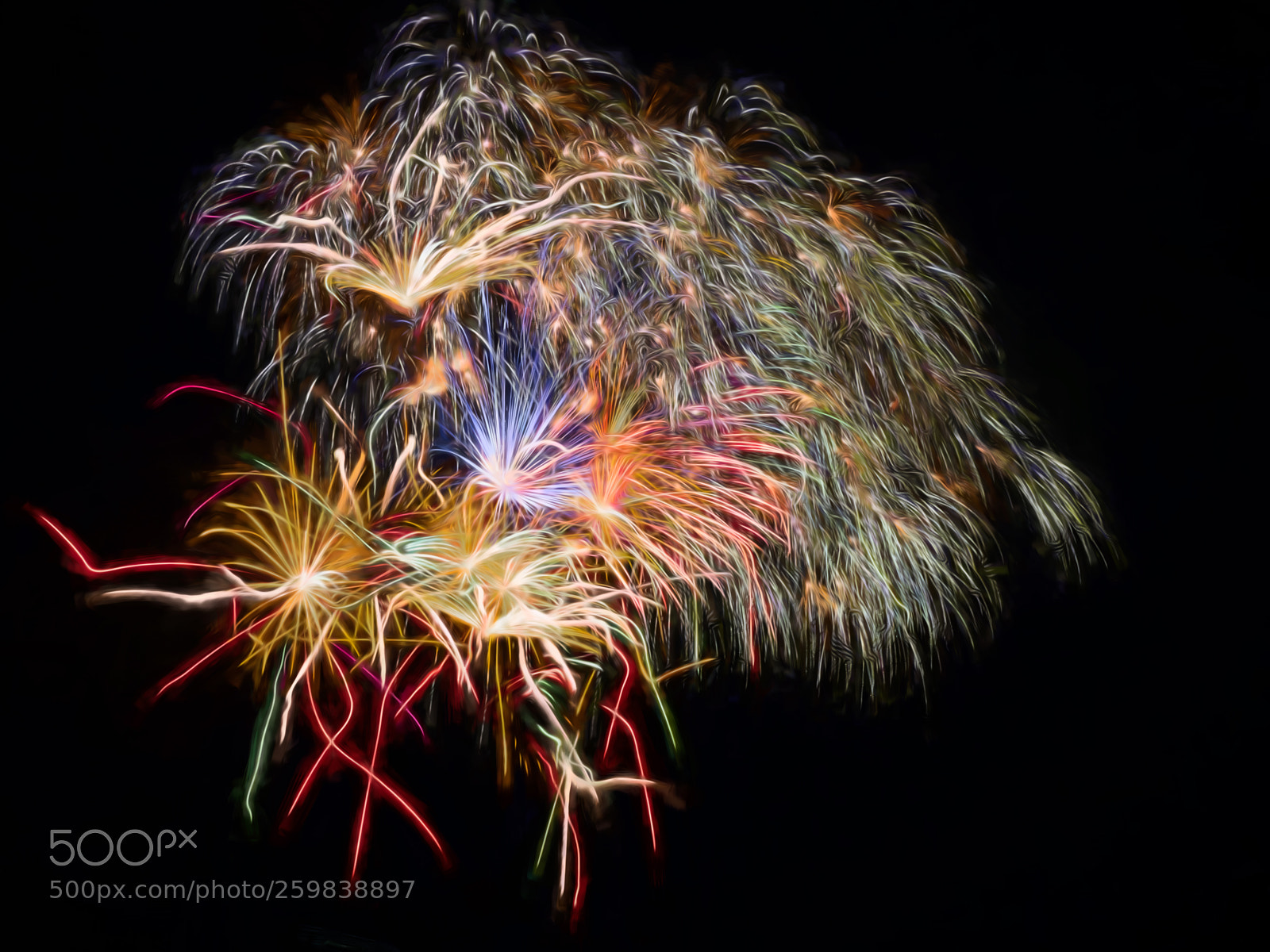 Olympus OM-D E-M1 Mark II sample photo. Firework chaos photography
