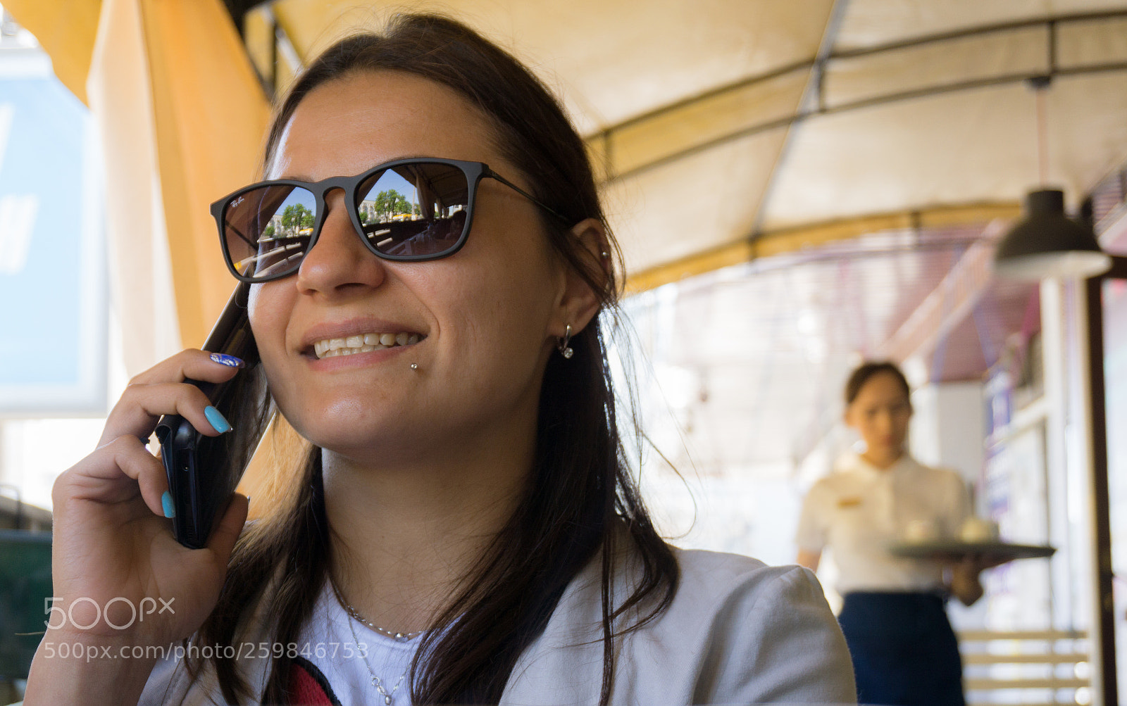 Sony a6000 sample photo. Phone conversation photography