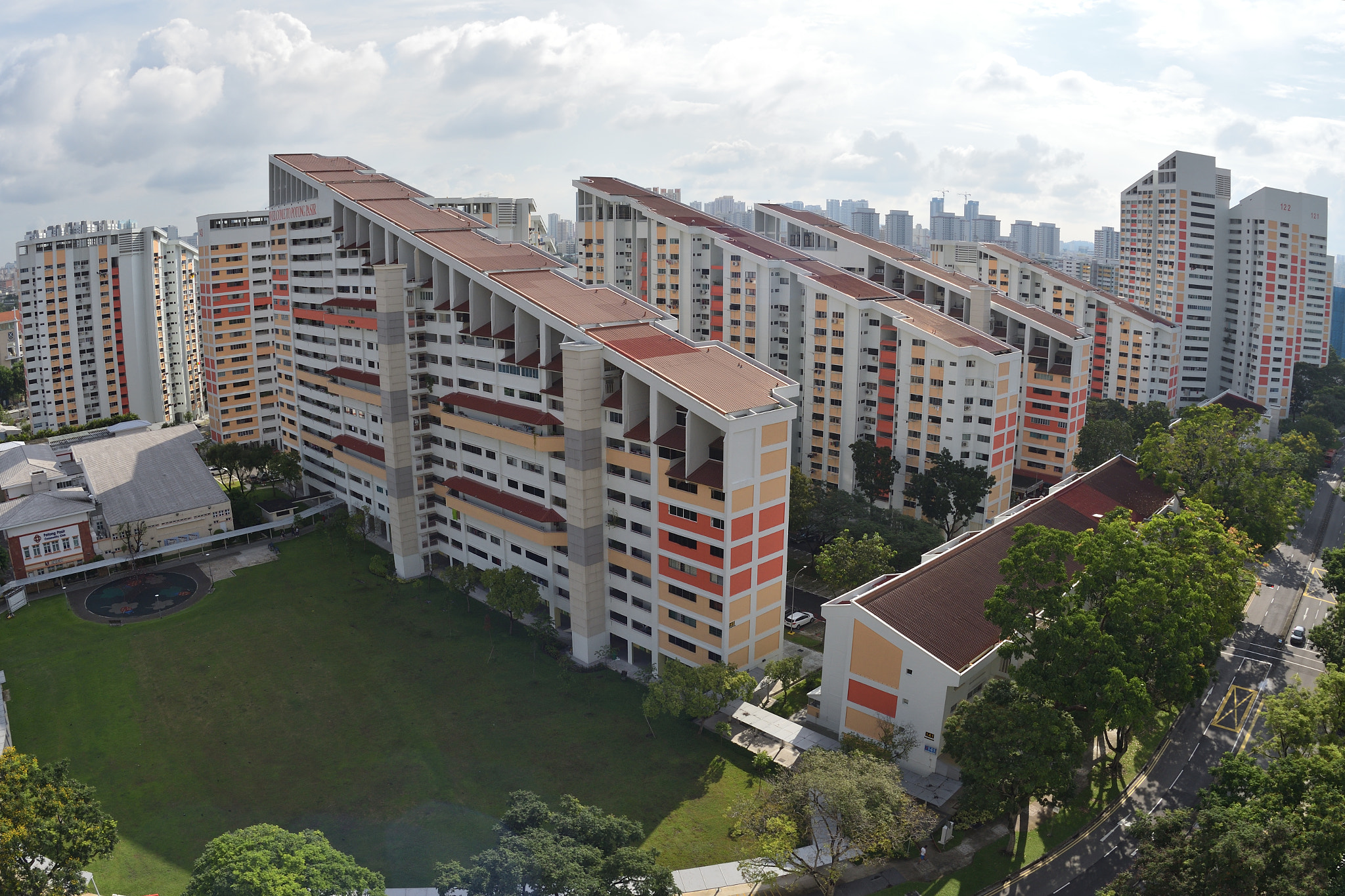 Nikon AF Fisheye-Nikkor 16mm F2.8D sample photo. Sloping roofs of potong pasir photography