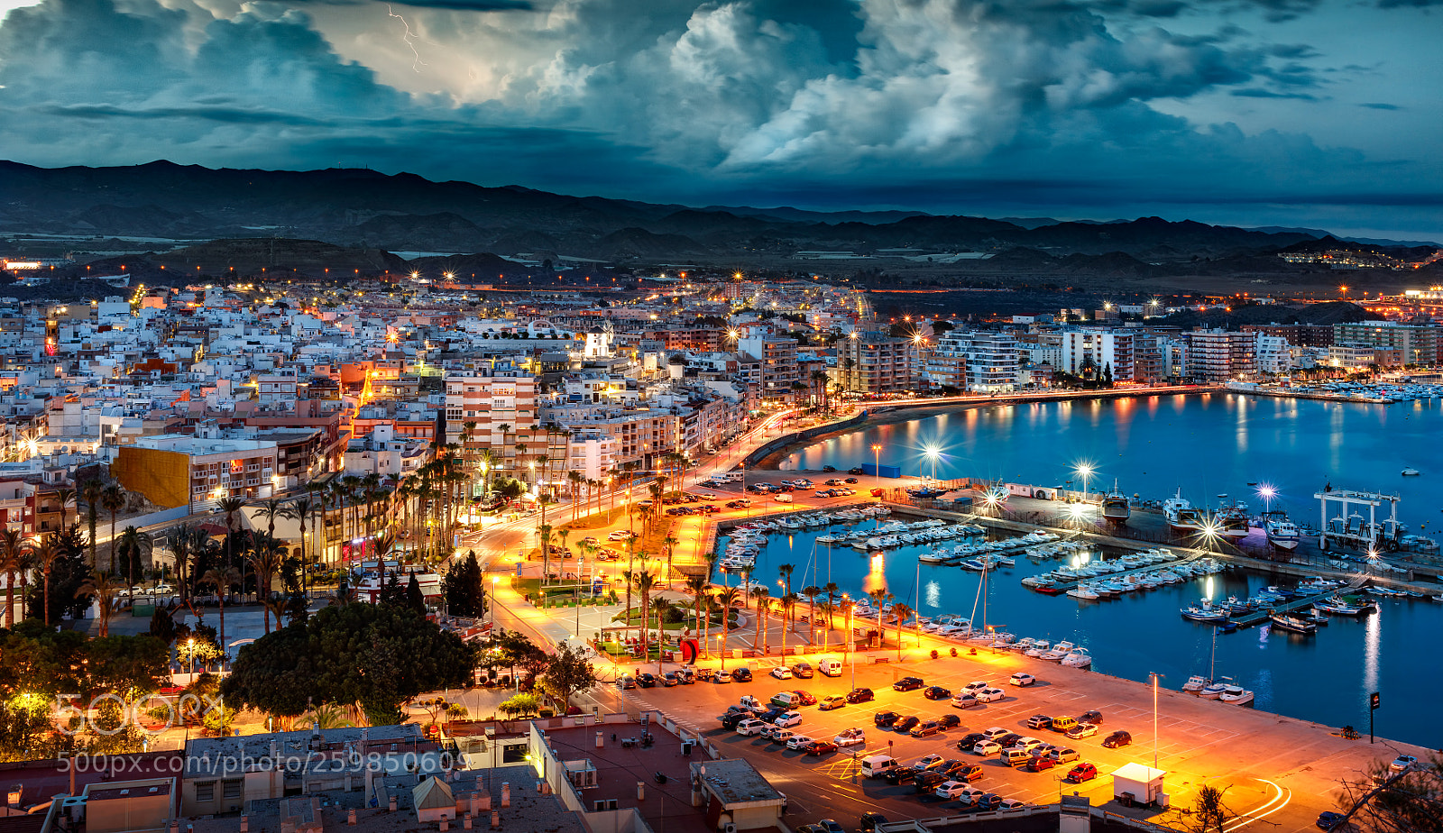 Canon EOS 5DS R sample photo. Aguilas,spain by night photography