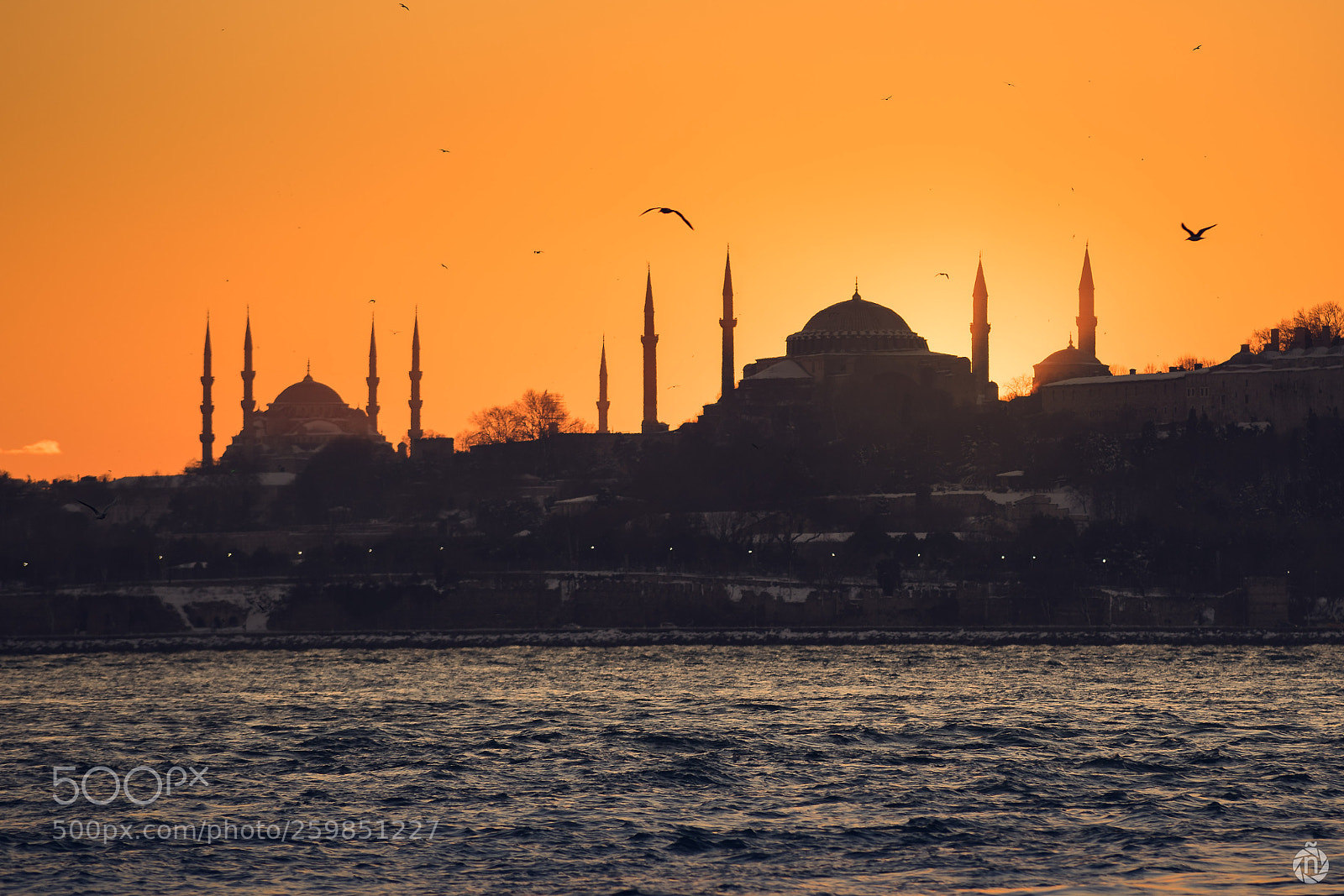 Sony a7 II sample photo. Orange over blue mosque photography