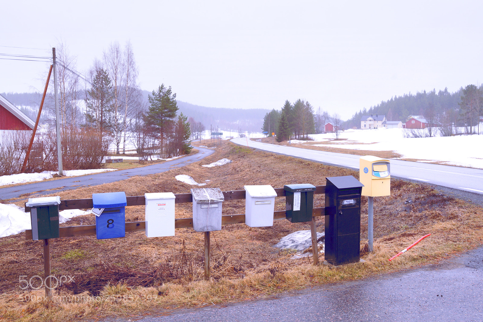 Pentax K-1 sample photo. Mailboxes, northern sweden photography