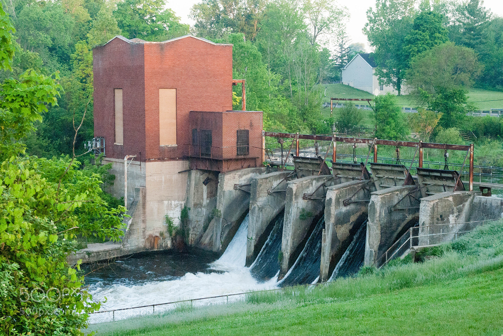 Nikon D200 sample photo. River dam photography