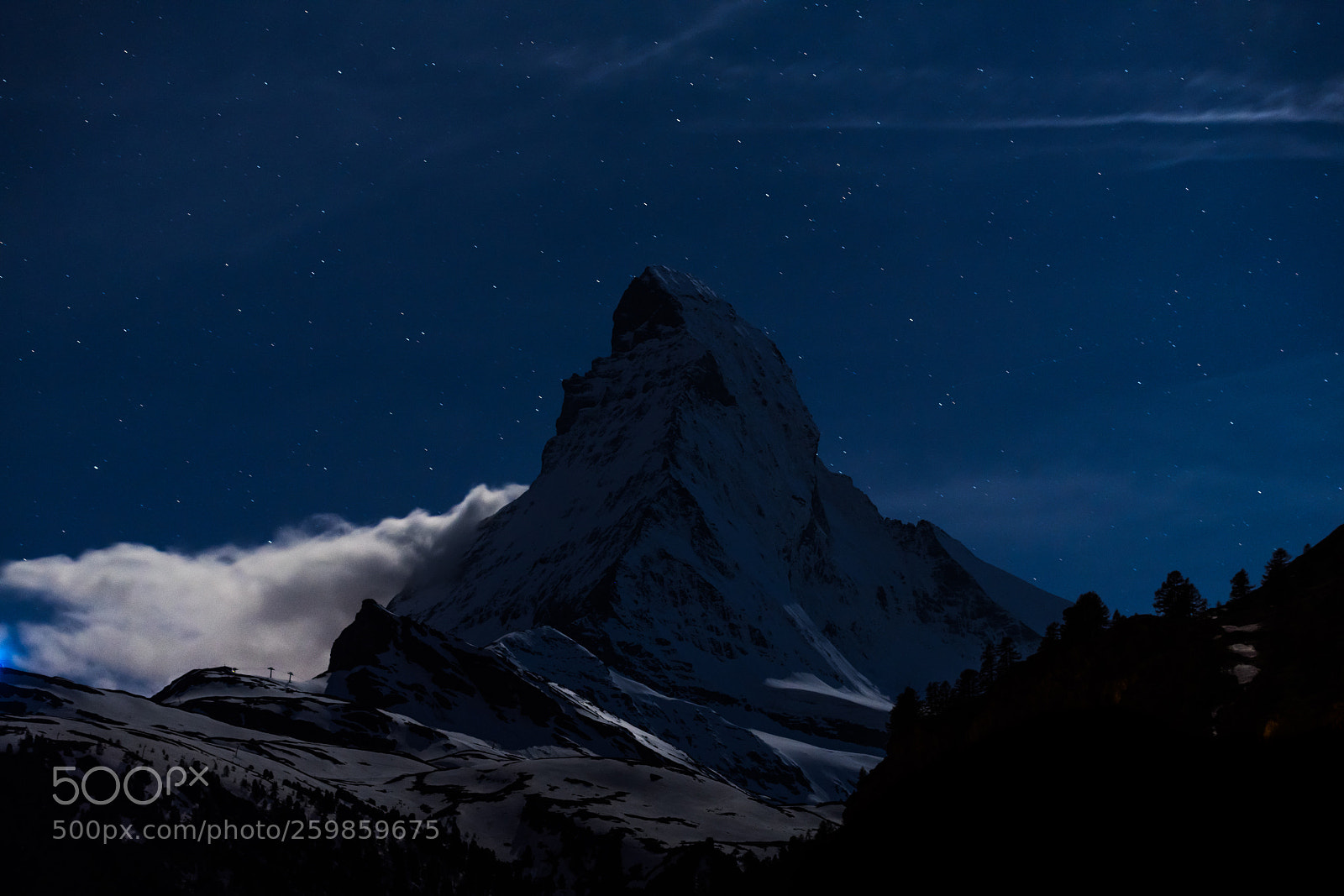 Nikon D850 sample photo. Night scape of matterhorn photography