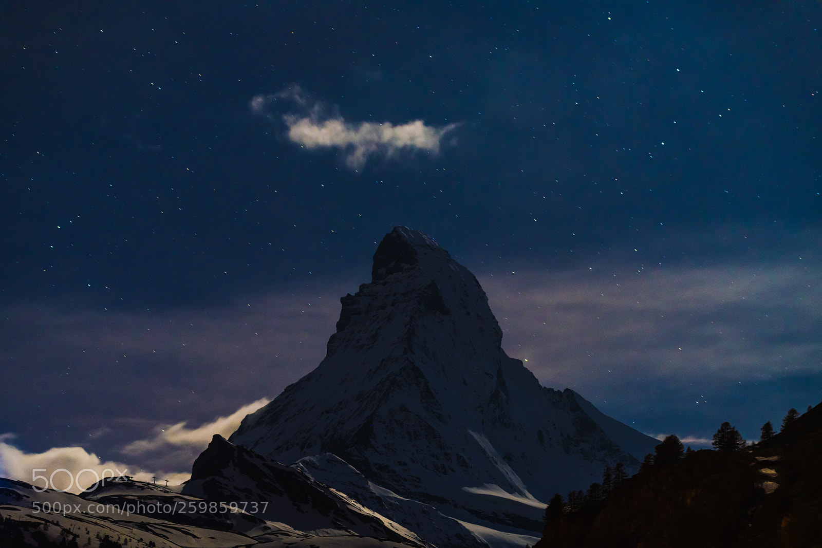 Nikon D850 sample photo. Night scape of matterhorn photography