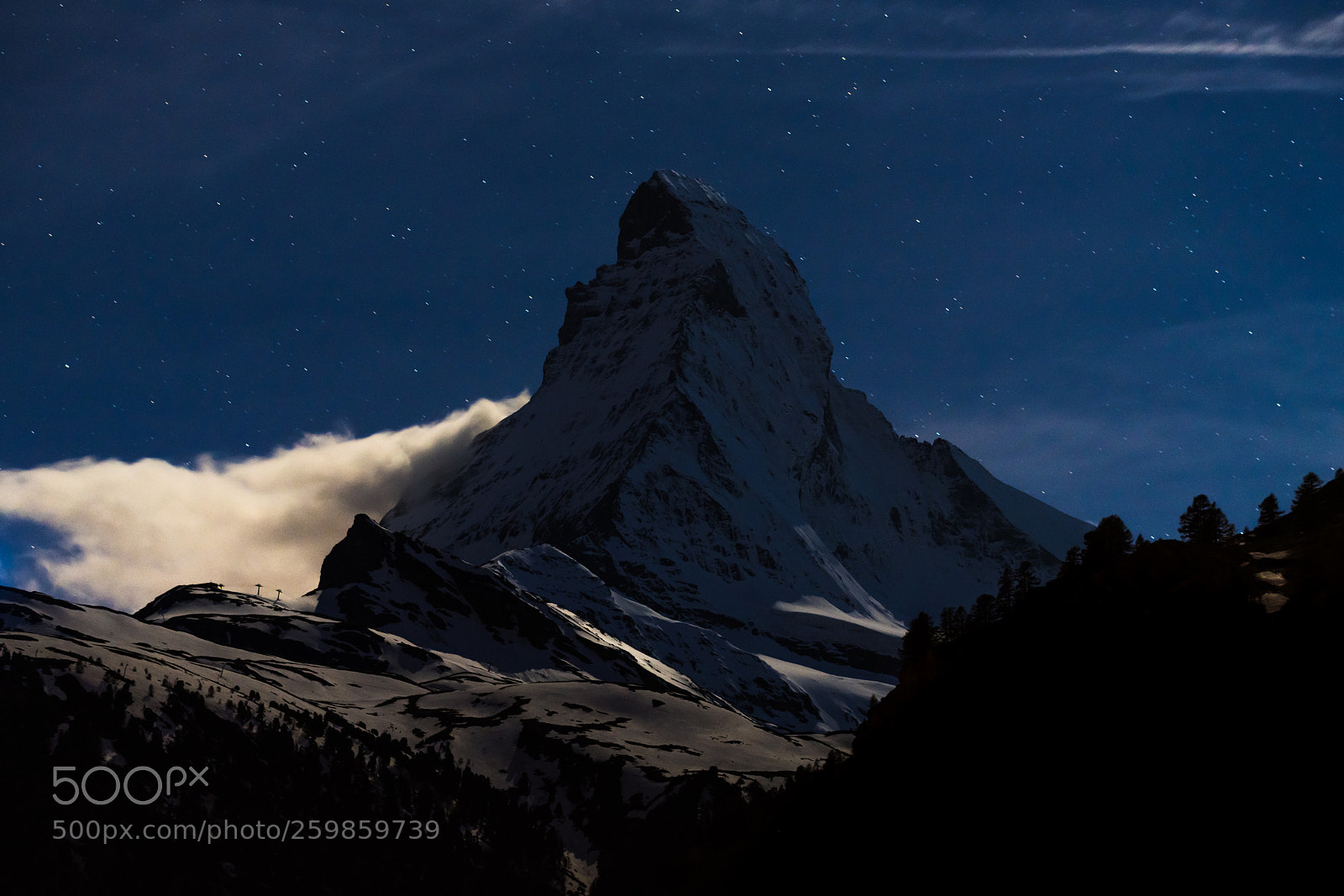 Nikon D850 sample photo. Night scape of matterhorn photography