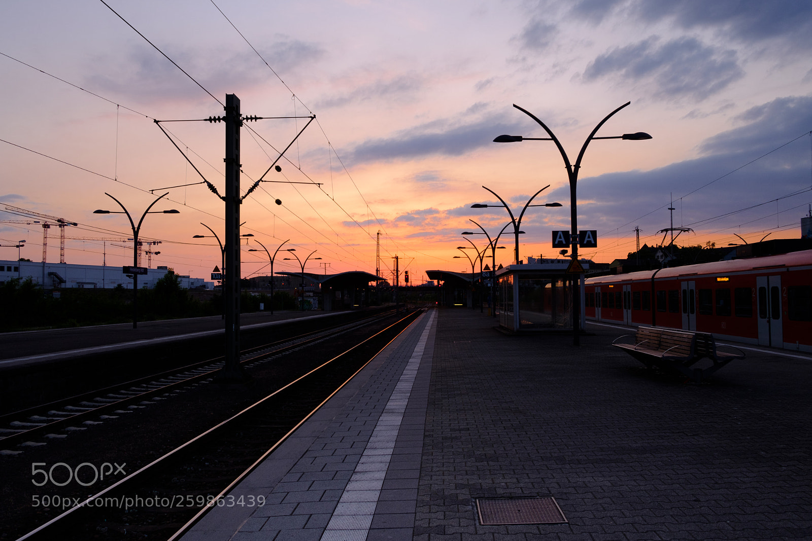 Fujifilm X-E3 sample photo. Train station sunset photography