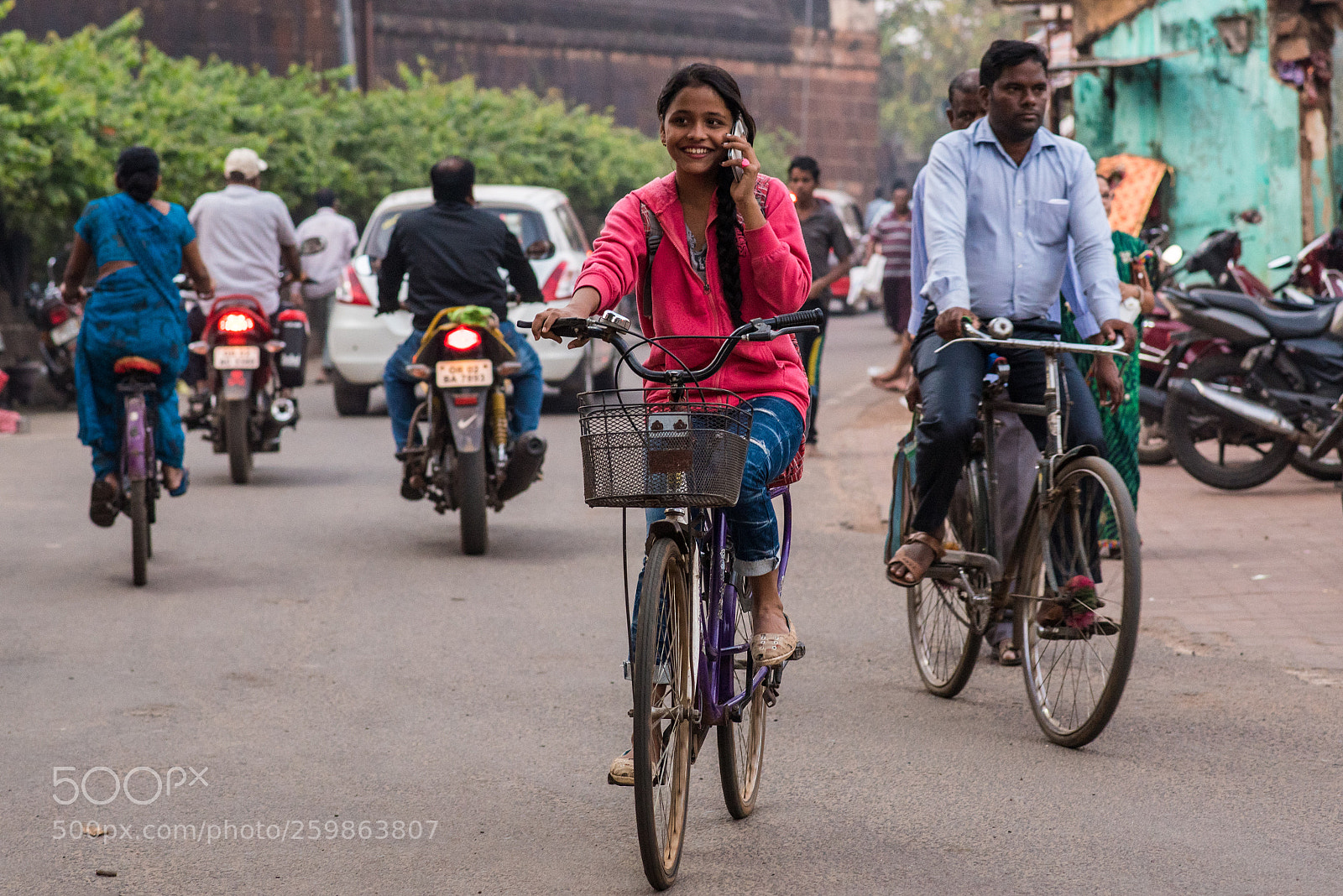 Nikon D750 sample photo. Girl on bicycle photography