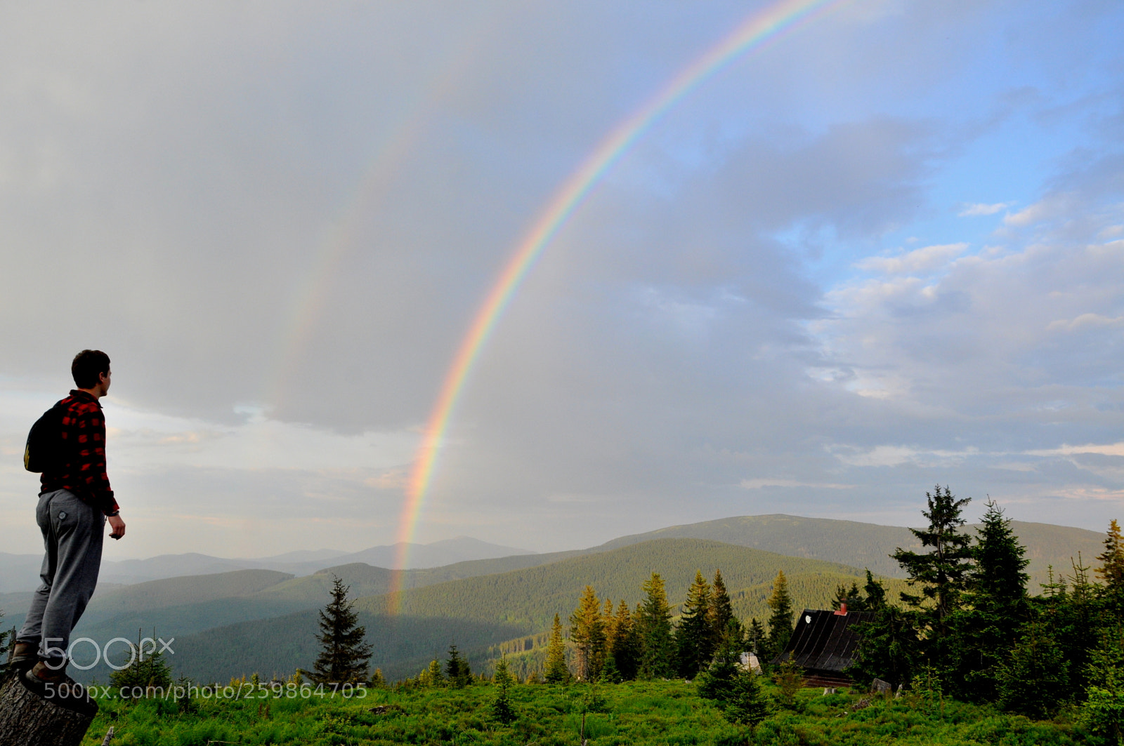 Nikon D90 sample photo. Rainbow // mountains photography