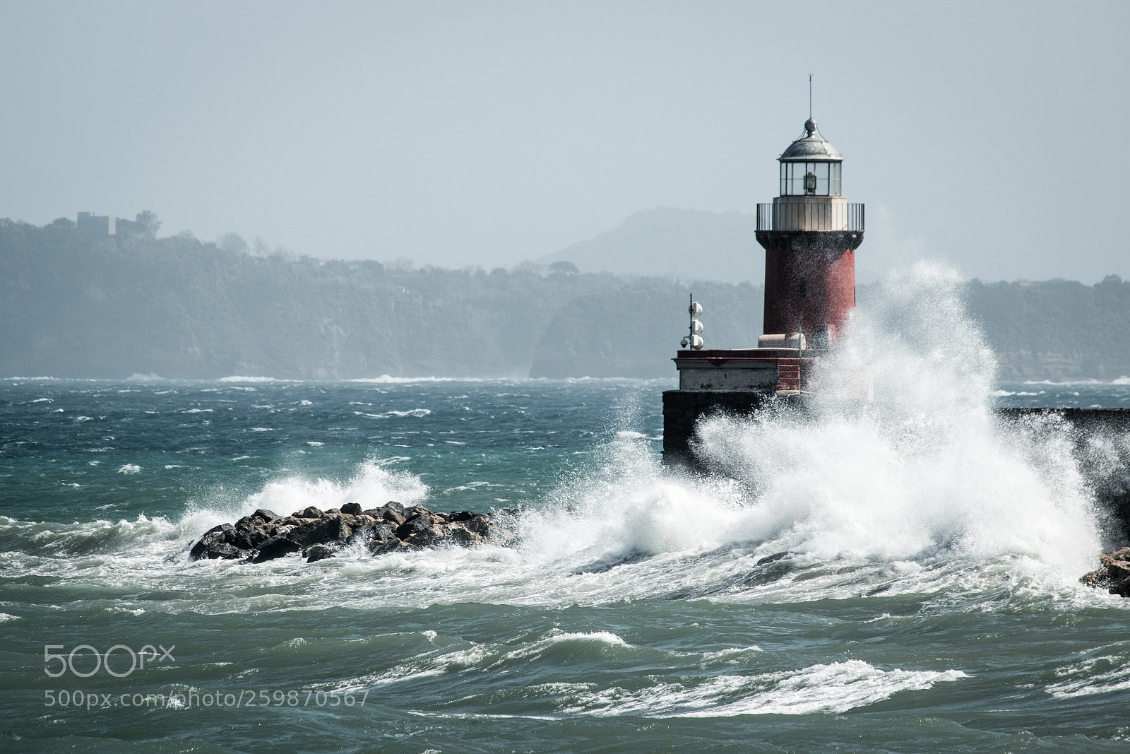 Canon EOS 70D sample photo. Ischia porto. lighthouse. photography