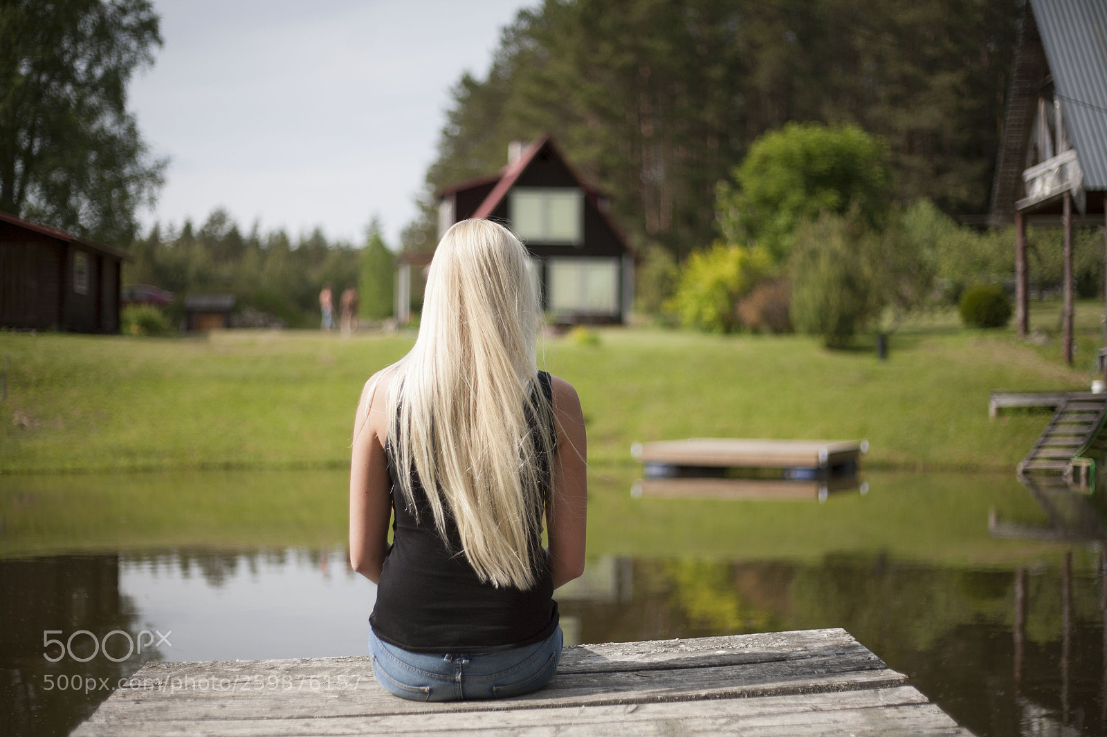 Canon EOS 5D sample photo. By the pond photography