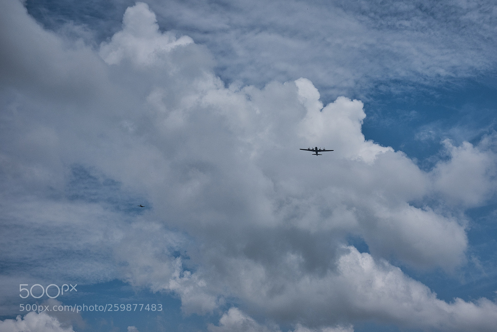 Fujifilm X100F sample photo. B-29 superfortress and p-51 photography