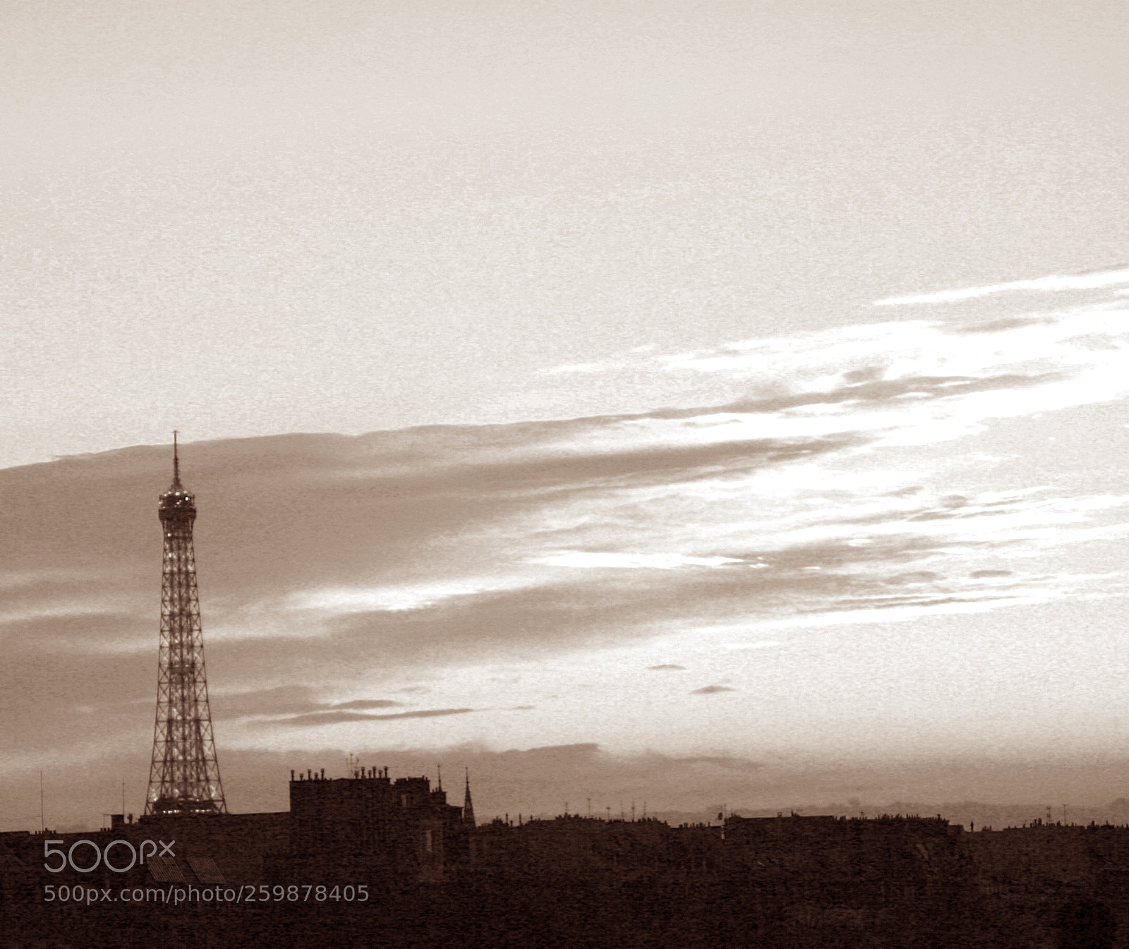 Canon EOS 20D sample photo. Eiffeltowersepia img photography