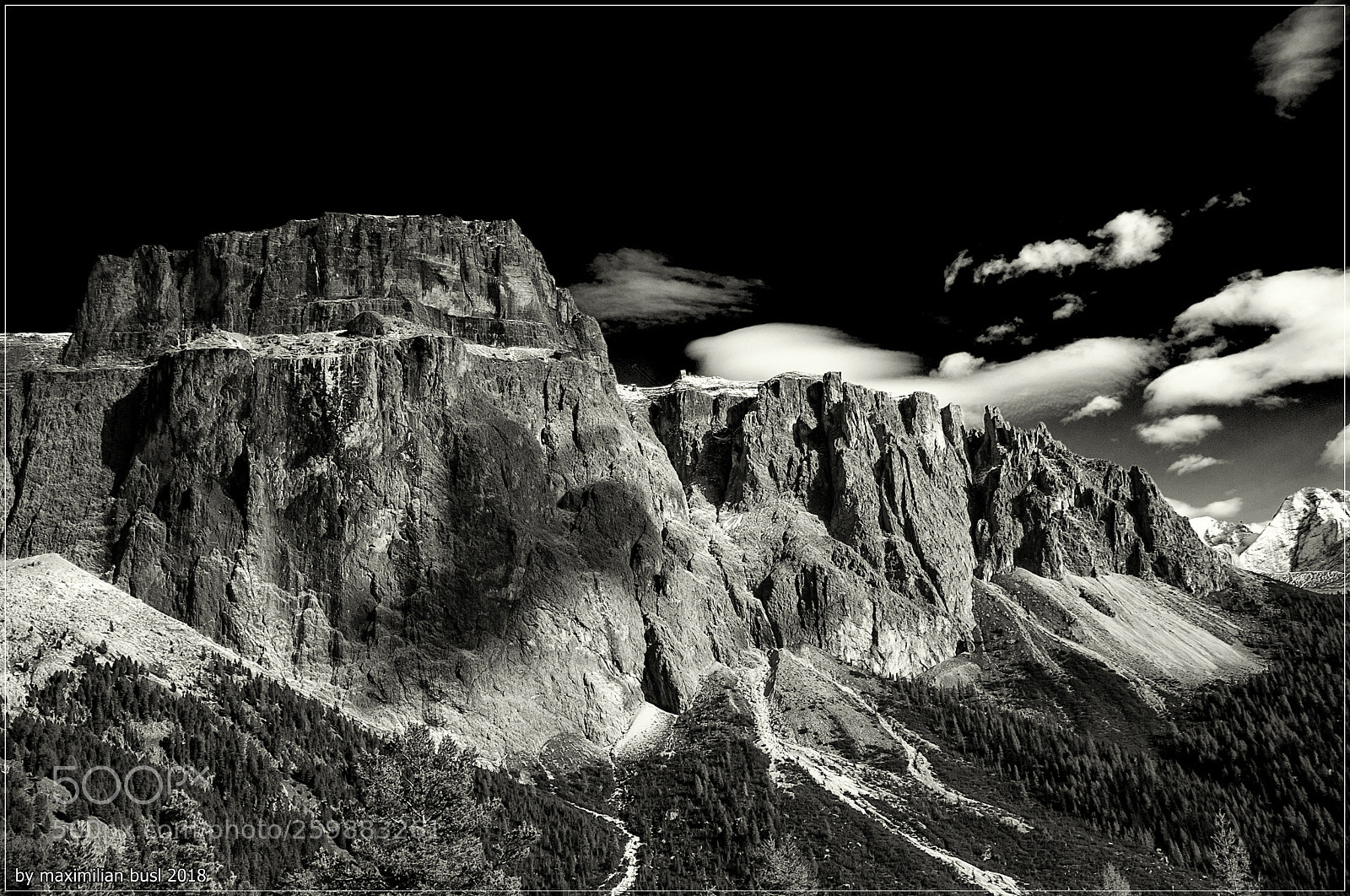 Nikon D3S sample photo. Dolomites in b/w photography
