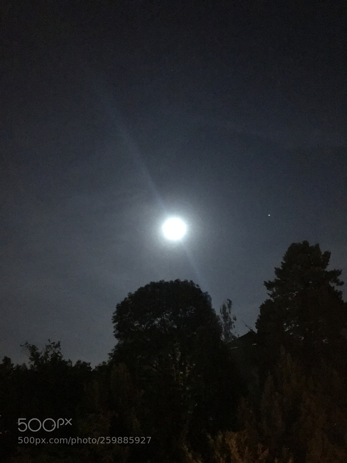 Apple iPhone 7 sample photo. Moon over belgrade photography