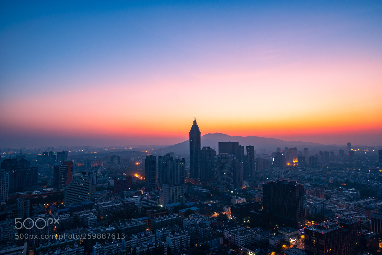 Nikon D800 sample photo. Night skyline of nanjing photography