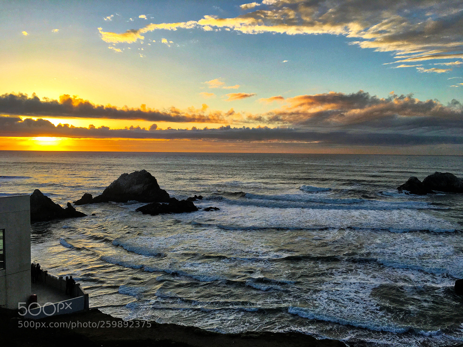 Apple iPhone 6s sample photo. Sunset at sutro baths photography