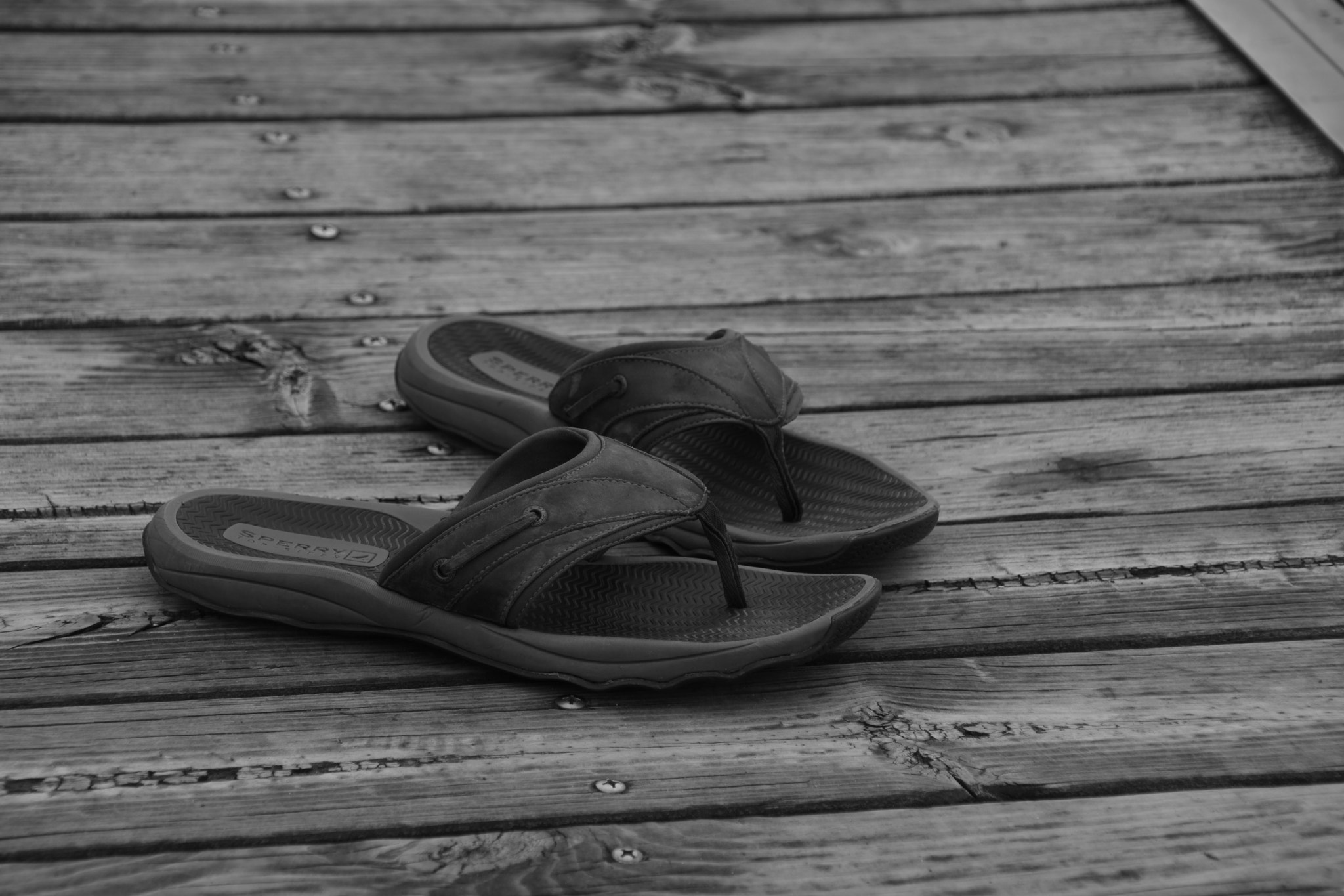 Nikon D7200 sample photo. Sandles on a dock photography