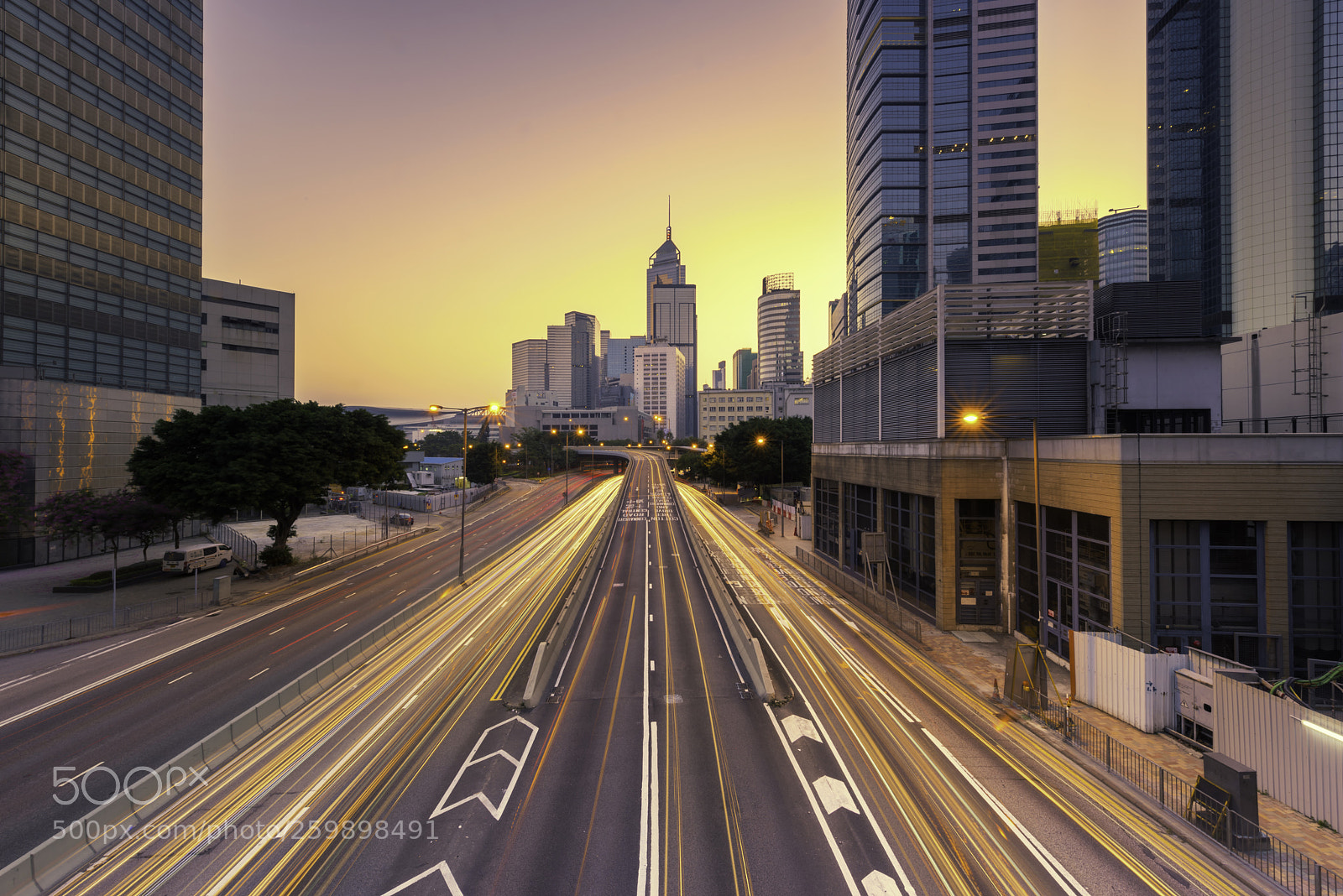 Nikon D810 sample photo. Sunrise and lighting traffic photography