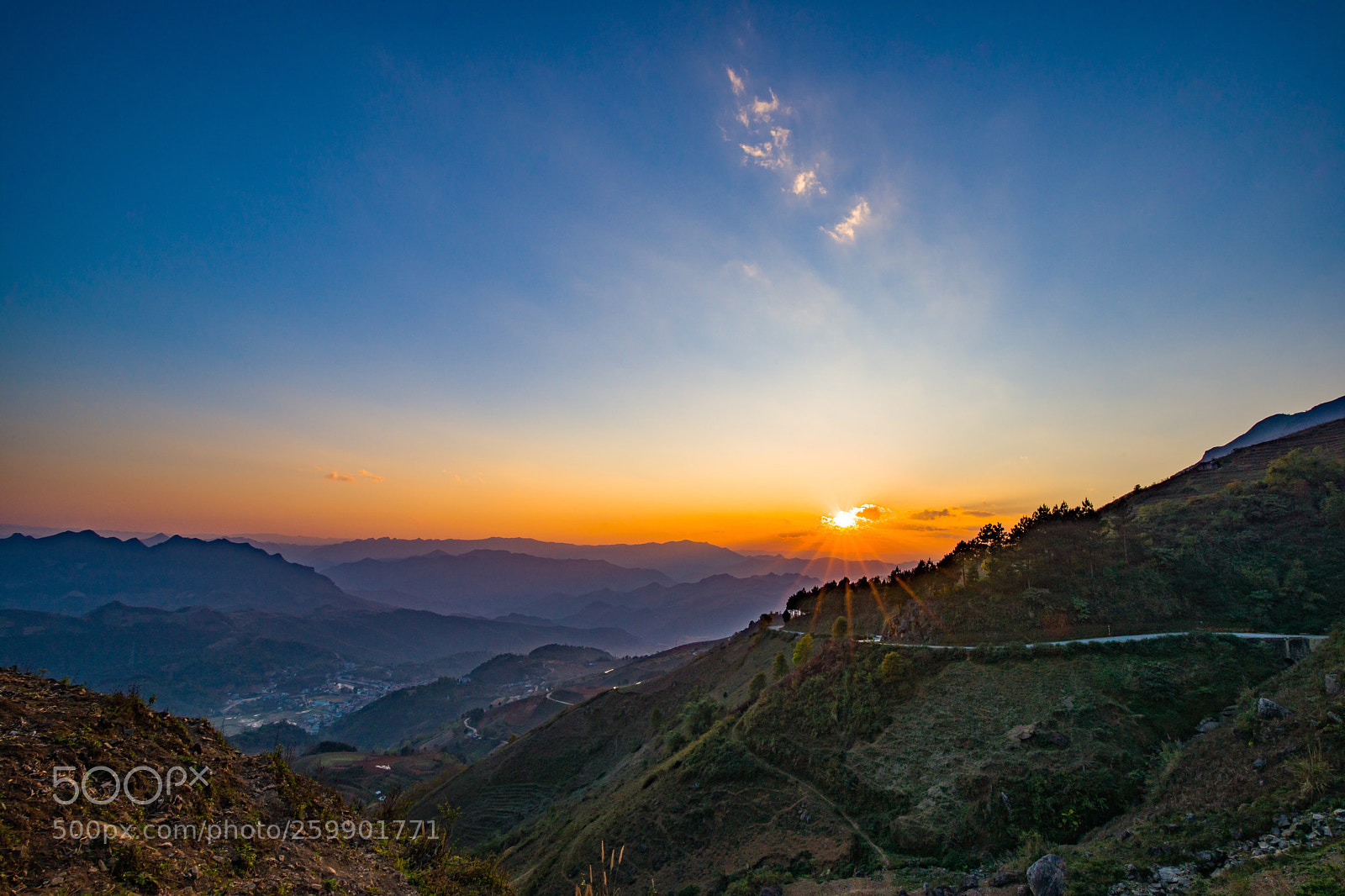Sony a7 II sample photo. Sunset over the pass photography