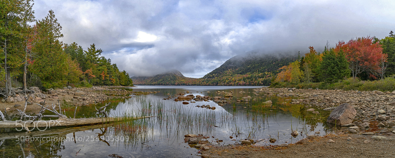 Sony a7R II sample photo. Jordan pond panorama photography