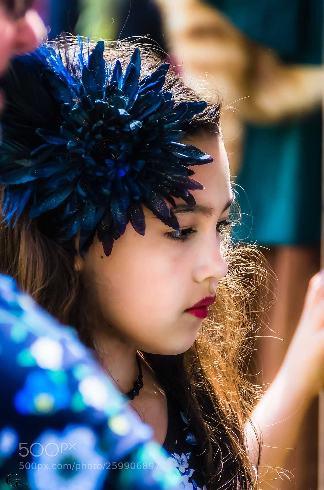 Nikon D7000 sample photo. Young girl with blue photography