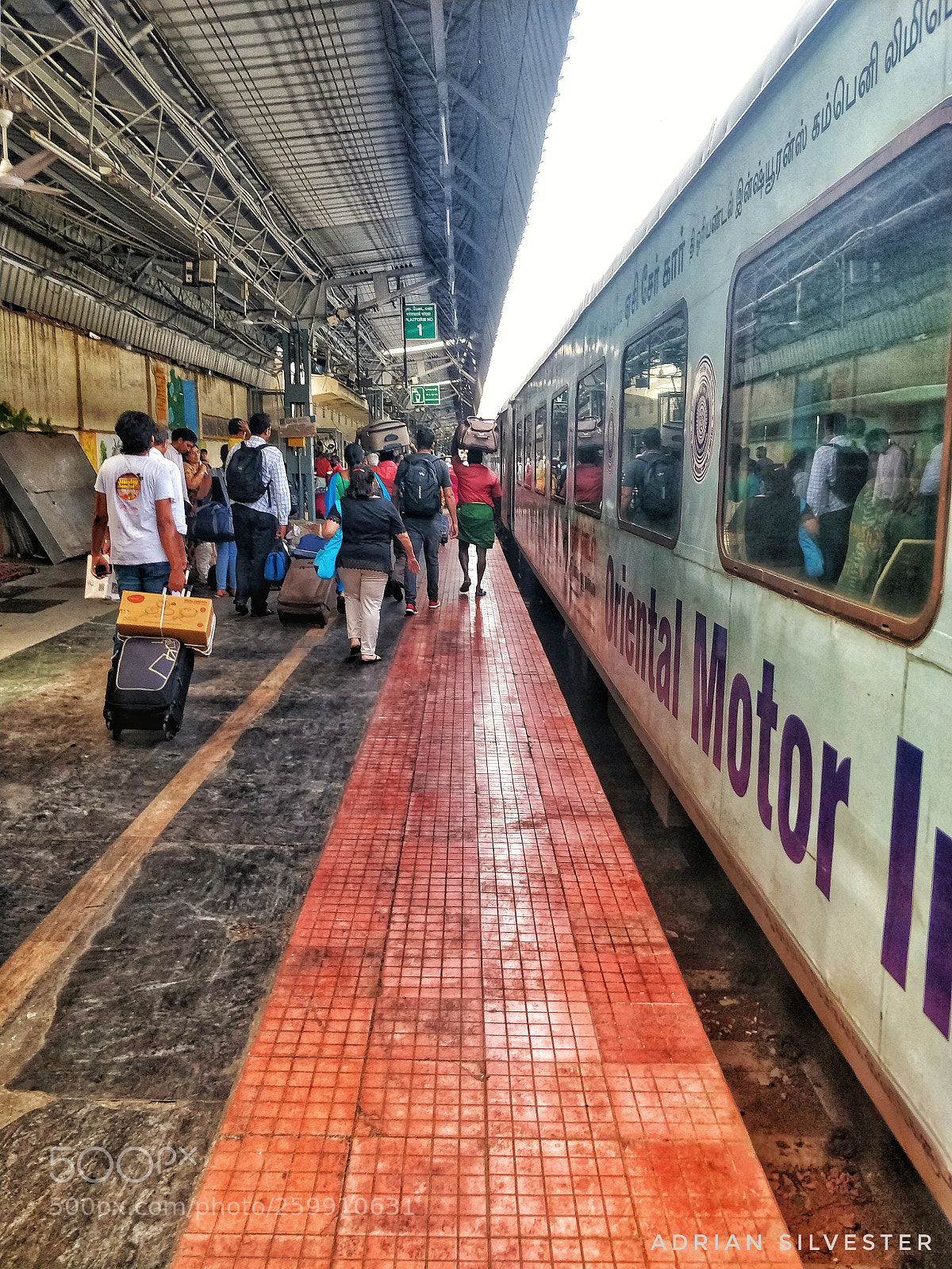 OnePlus 5 sample photo. Chennai central railway station photography