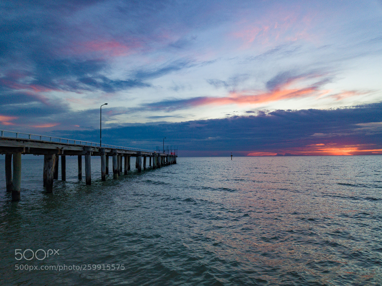 DJI FC220 sample photo. Seaford pier sunset photography