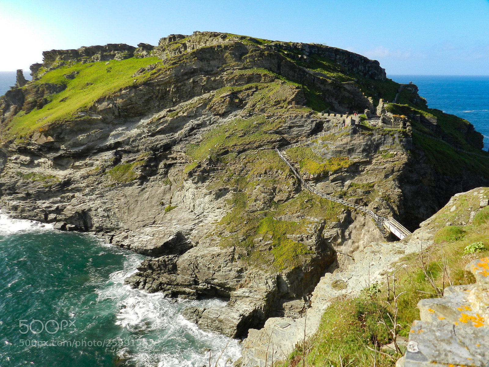 Nikon Coolpix P500 sample photo. Tintagel castle photography