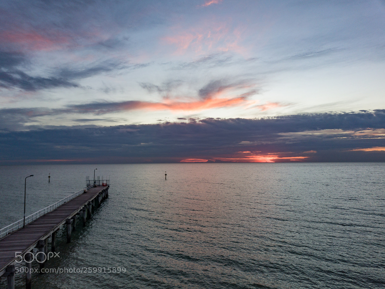 DJI FC220 sample photo. Seaford pier sunset photography