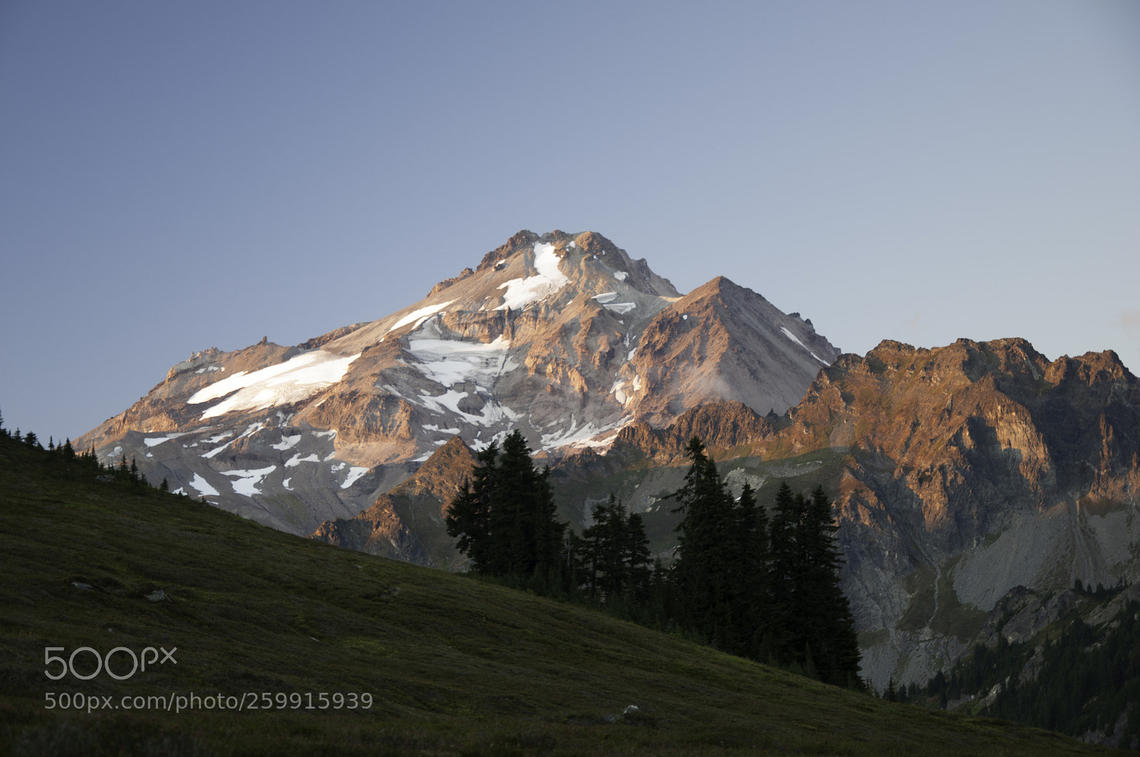 Nikon D90 sample photo. Sunset on glacier peak photography